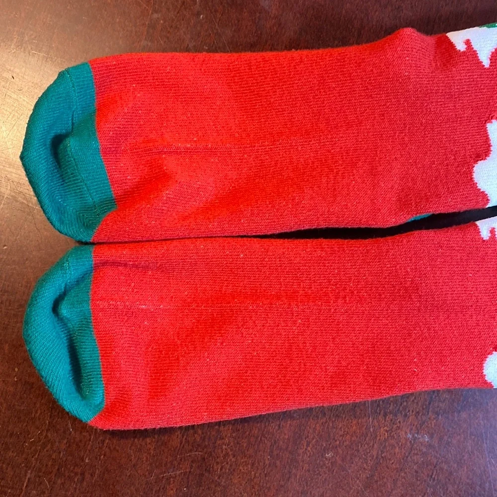 3 - Pack Christmas Novelty Crew Socks – Snowman, Polar Bear & Striped Tree NWOT